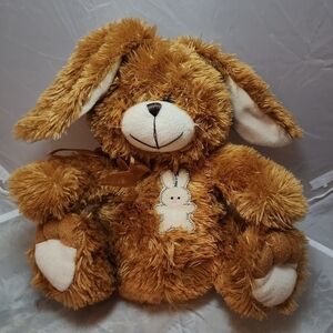 Sugar Loaf Acmi Sugarloaf Brown  Fuzzy Flop Ear Bunny Rabbit Easter Plush EUC